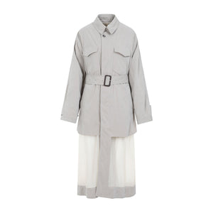 Áo khoác treanch màu nude cho phụ nữ - Bộ sưu tập SS24