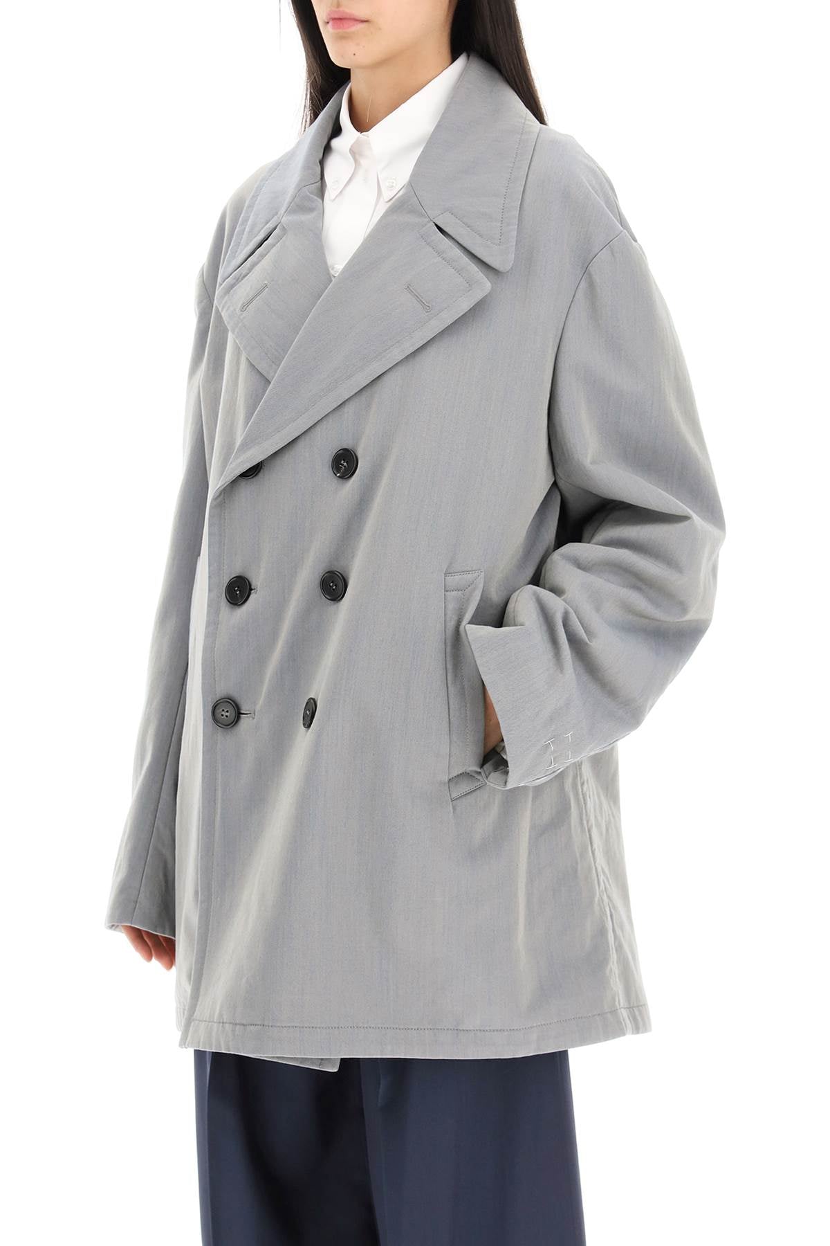 Changeable Double-Breasted Cotton Wool Twill Jacket