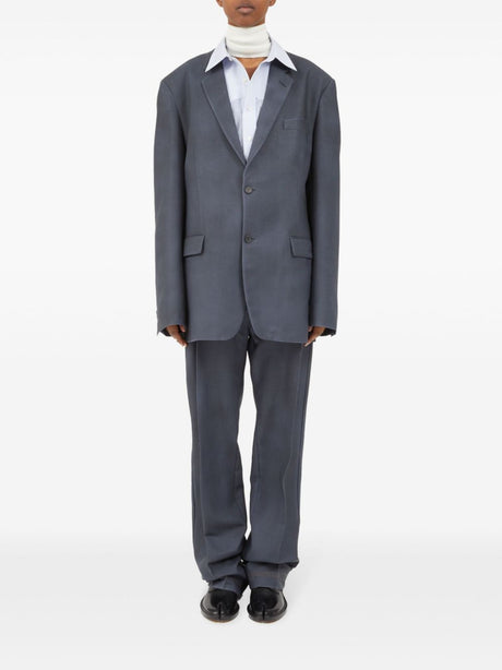 MAISON MARGIELA Oversized Gray Wool Suit Jacket for Women