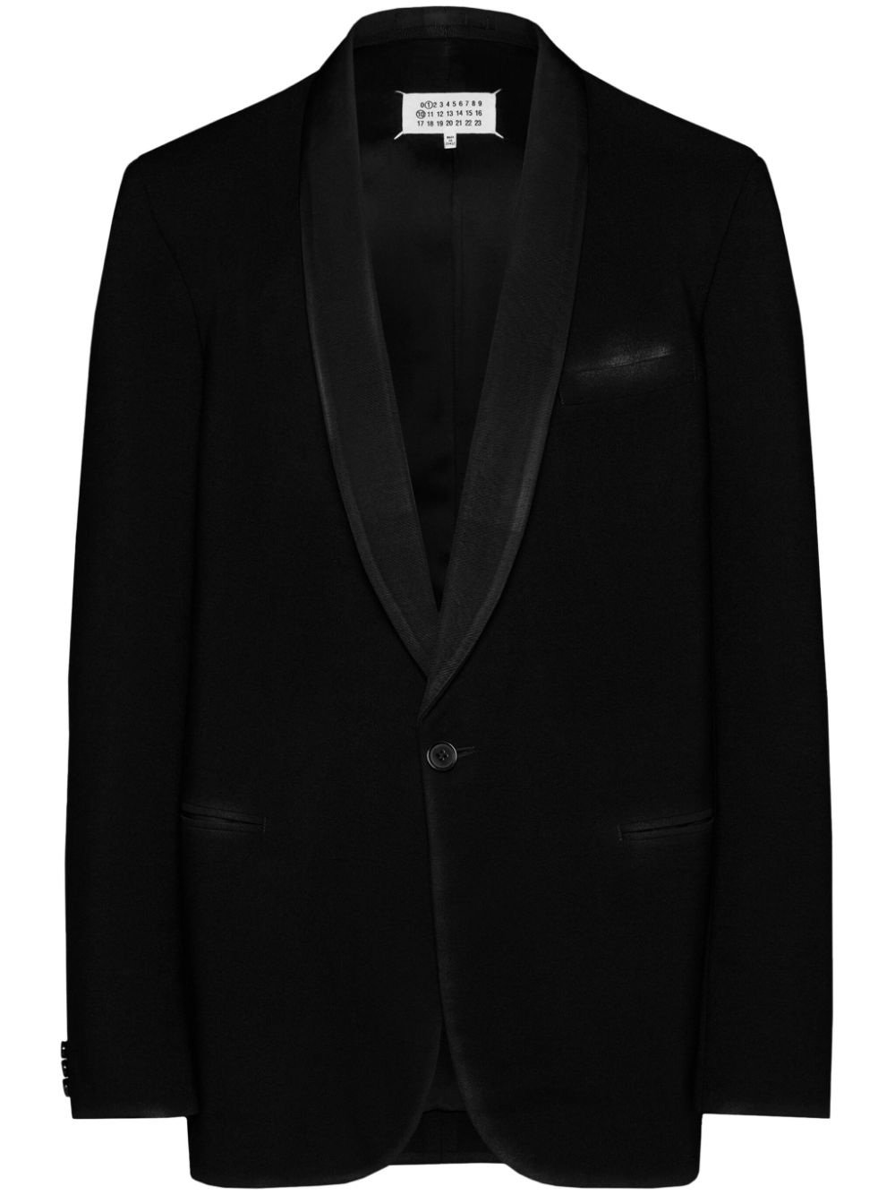 MAISON MARGIELA Elegant Single-Breasted Black Wool Blazer