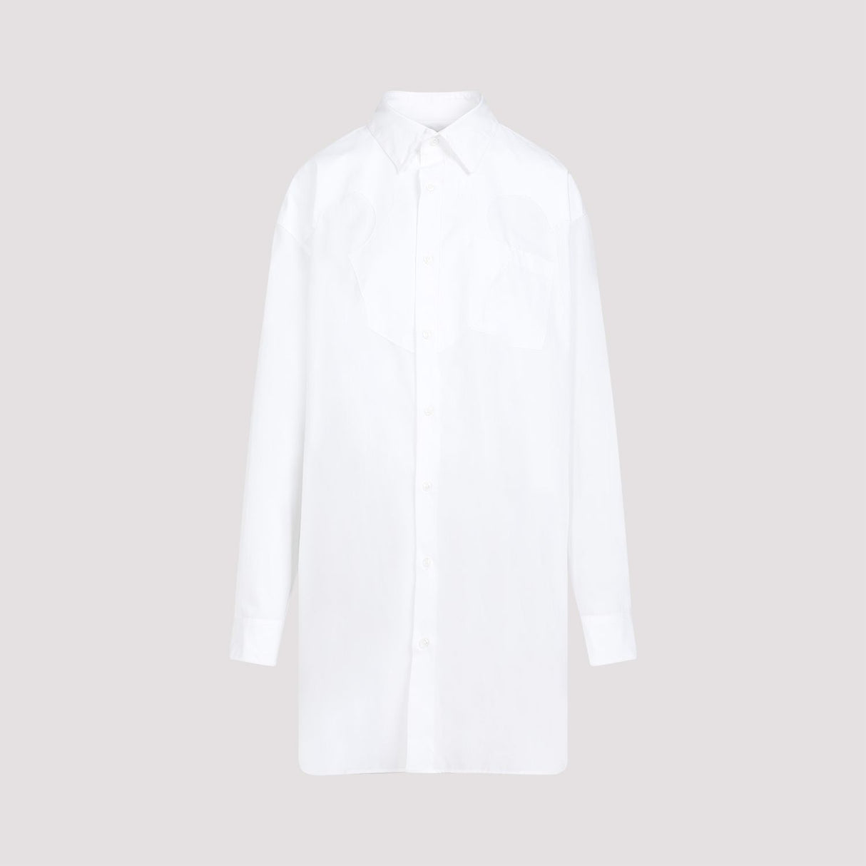 MAISON MARGIELA White Cotton Chemisier Dress for Women - SS24 Collection