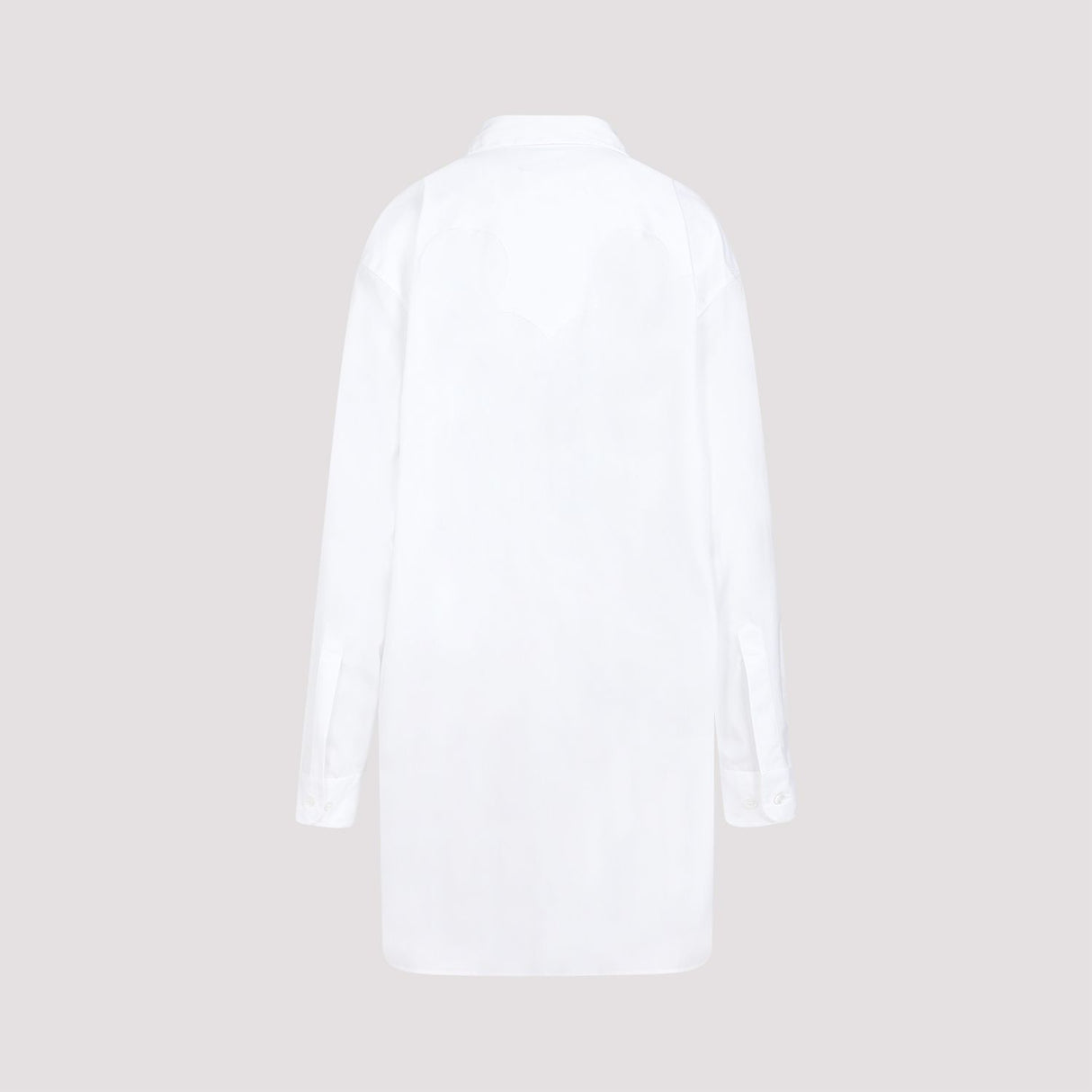 MAISON MARGIELA White Cotton Chemisier Dress for Women - SS24 Collection