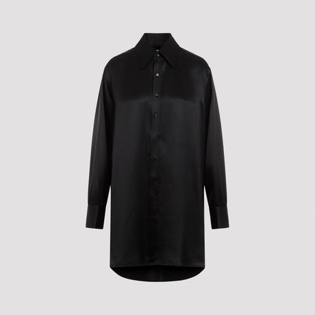 MAISON MARGIELA Luxurious 100% Silk Black Shirt for Women