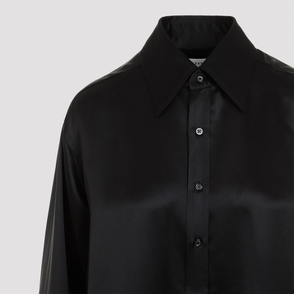 MAISON MARGIELA Luxurious 100% Silk Black Shirt for Women