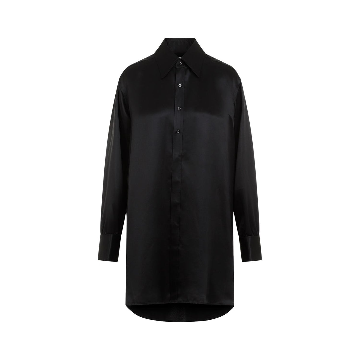 MAISON MARGIELA Luxurious 100% Silk Black Shirt for Women