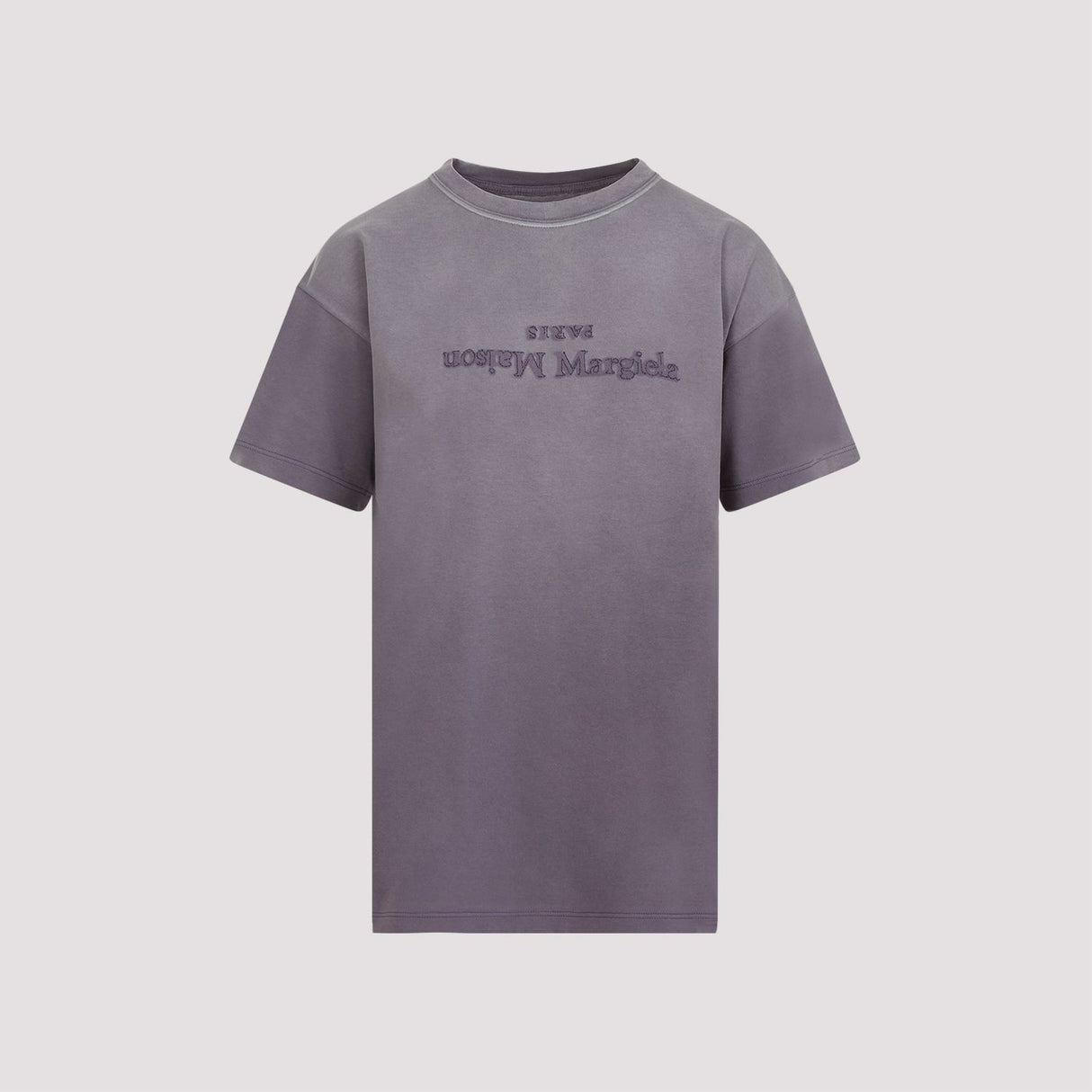 MAISON MARGIELA Reverse Logo Embroidered T-Shirt for Women in Grey for SS24