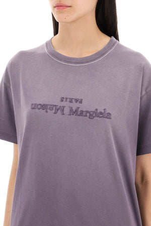 MAISON MARGIELA Reverse Logo Embroidered T-Shirt for Women in Grey for SS24