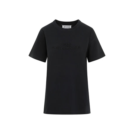 MAISON MARGIELA Elegant Black Cotton Tee