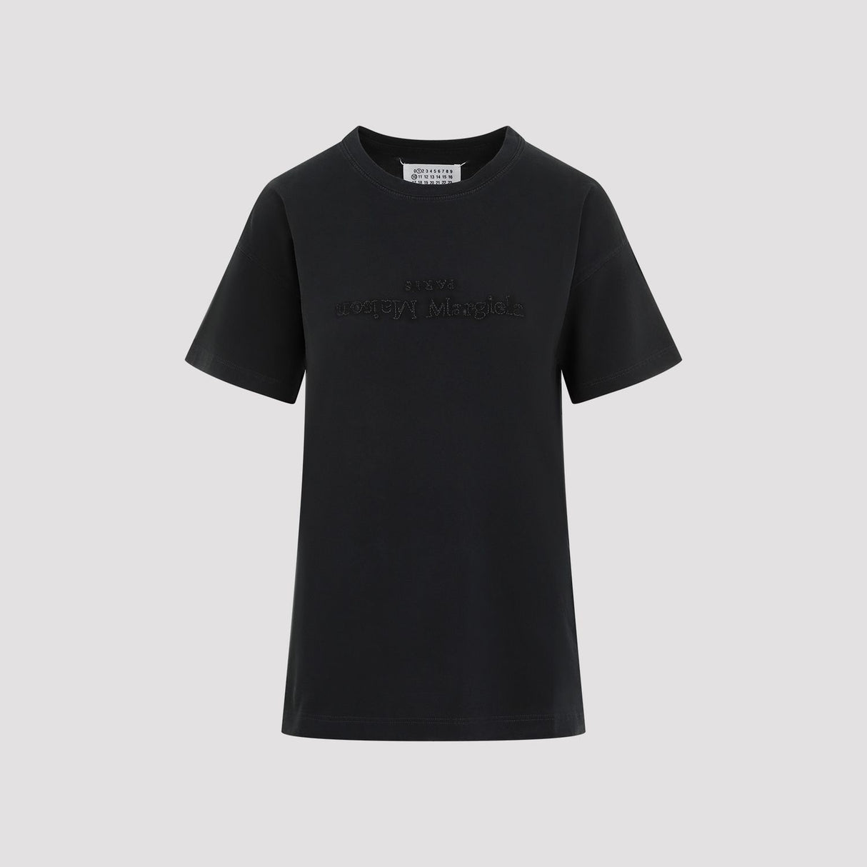 MAISON MARGIELA Elegant Black Cotton Tee