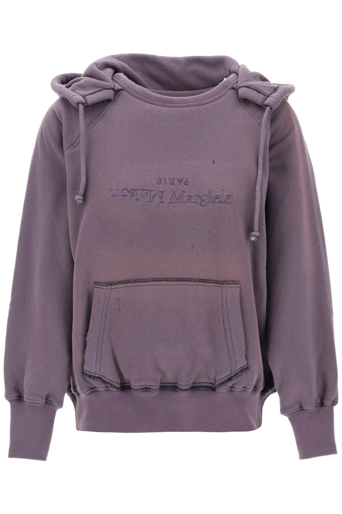 MAISON MARGIELA Purple Reversible Hoodie for Women - SS24 Collection