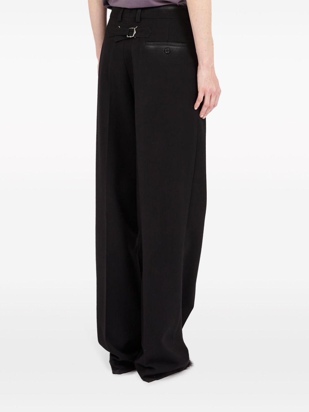 MAISON MARGIELA Black Wool Trousers for Women