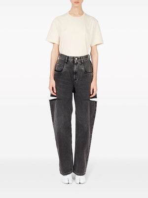 MAISON MARGIELA High-Rise Tapered Black Jeans for Women