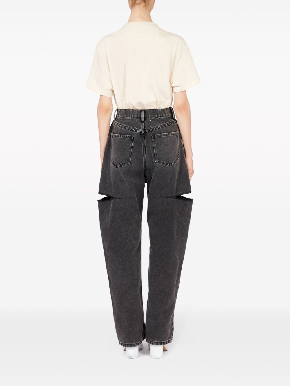 MAISON MARGIELA High-Rise Tapered Black Jeans for Women