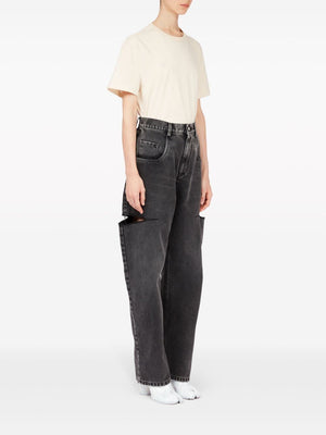 MAISON MARGIELA High-Rise Tapered Black Jeans for Women