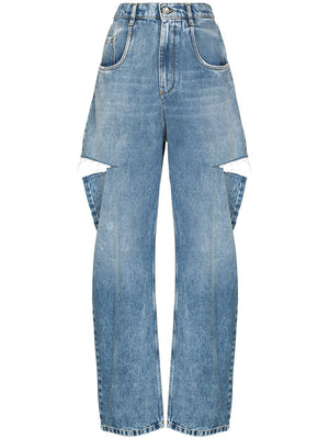 MAISON MARGIELA Chic Cut-Out High Waist Denim Jeans