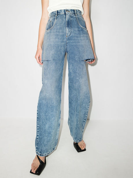 MAISON MARGIELA Chic Cut-Out High Waist Denim Jeans