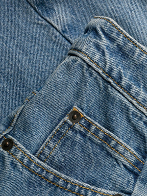 Quần Jeans Ống Rộng Phần Eo Xẻ Lạ Mắt