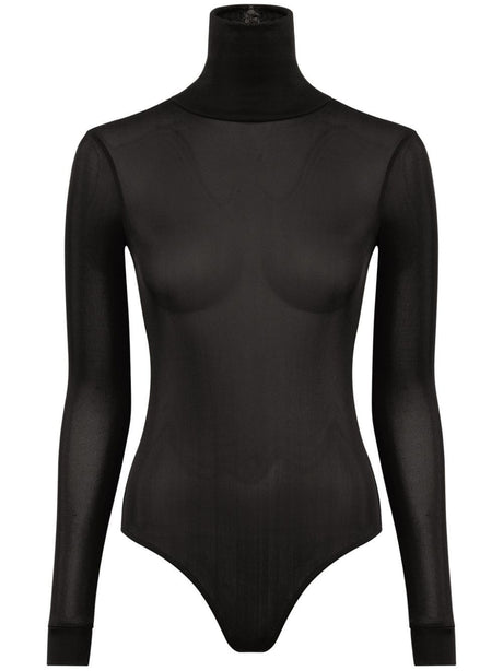 Áo Bodysuit Cổ Lọ Màu Đỏ Rượu Sang Trọng