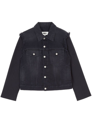 MM6 MAISON MARGIELA Black Denim Jackets for Women in 23FW Collection