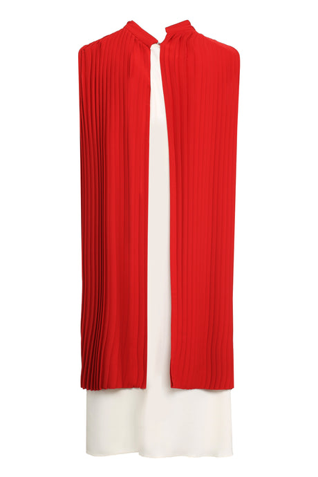 MM6 MAISON MARGIELA Red Pleated Layered Dress with Bow Fastening for Women