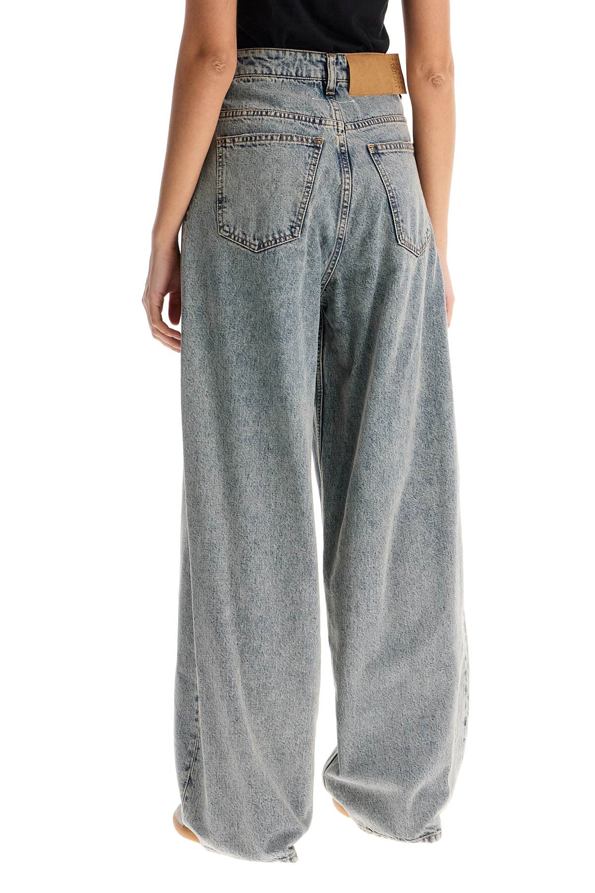 MM6 MAISON MARGIELA Wide Leg Denim Five-Pocket Jeans (Size 26)