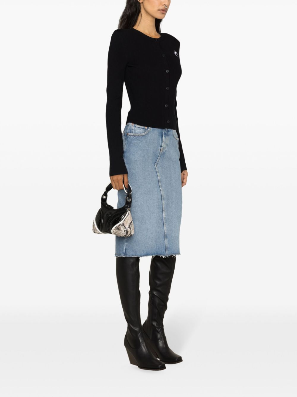 Blue Denim Mini Skirt from MM6 Maison Margiela's 24SS Collection for Women