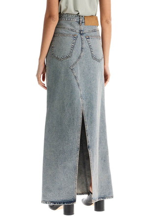 MM6 MAISON MARGIELA High-Waisted Maxi Denim Skirt Size 40