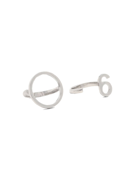 MAISON MARGIELA Set of 2 Logo Rings for Women