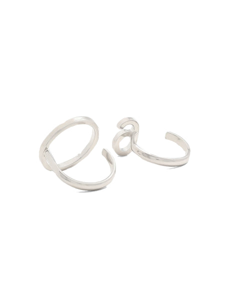 MAISON MARGIELA Set of 2 Logo Rings for Women