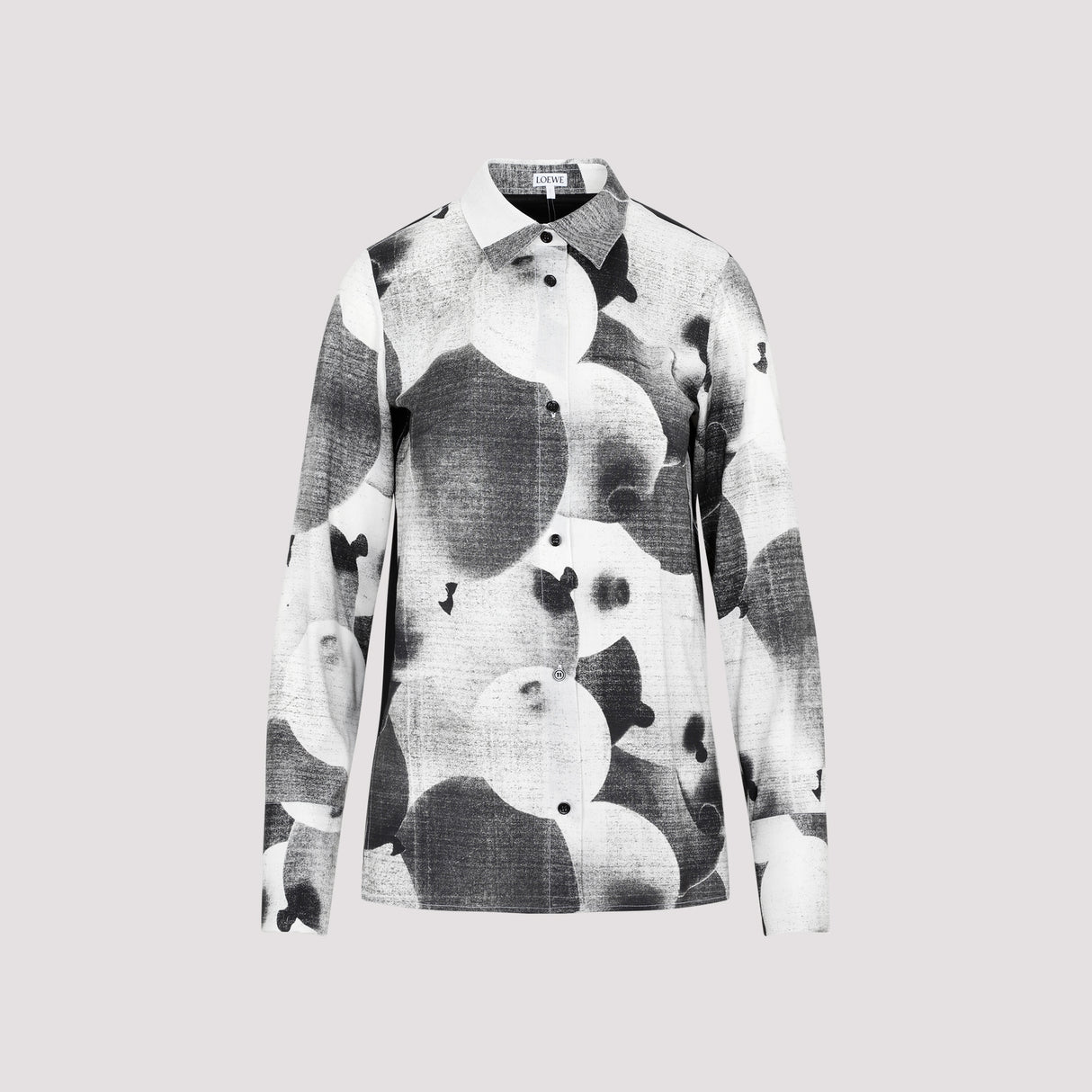 LOEWE Black Balloon Print Wool Shirt for Women