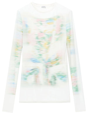 LOEWE Long Sleeve White Top for Women - Season FW23