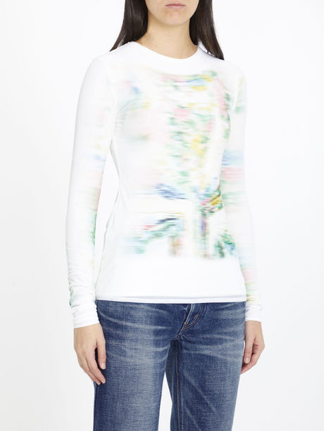 LOEWE Long Sleeve White Top for Women - Season FW23