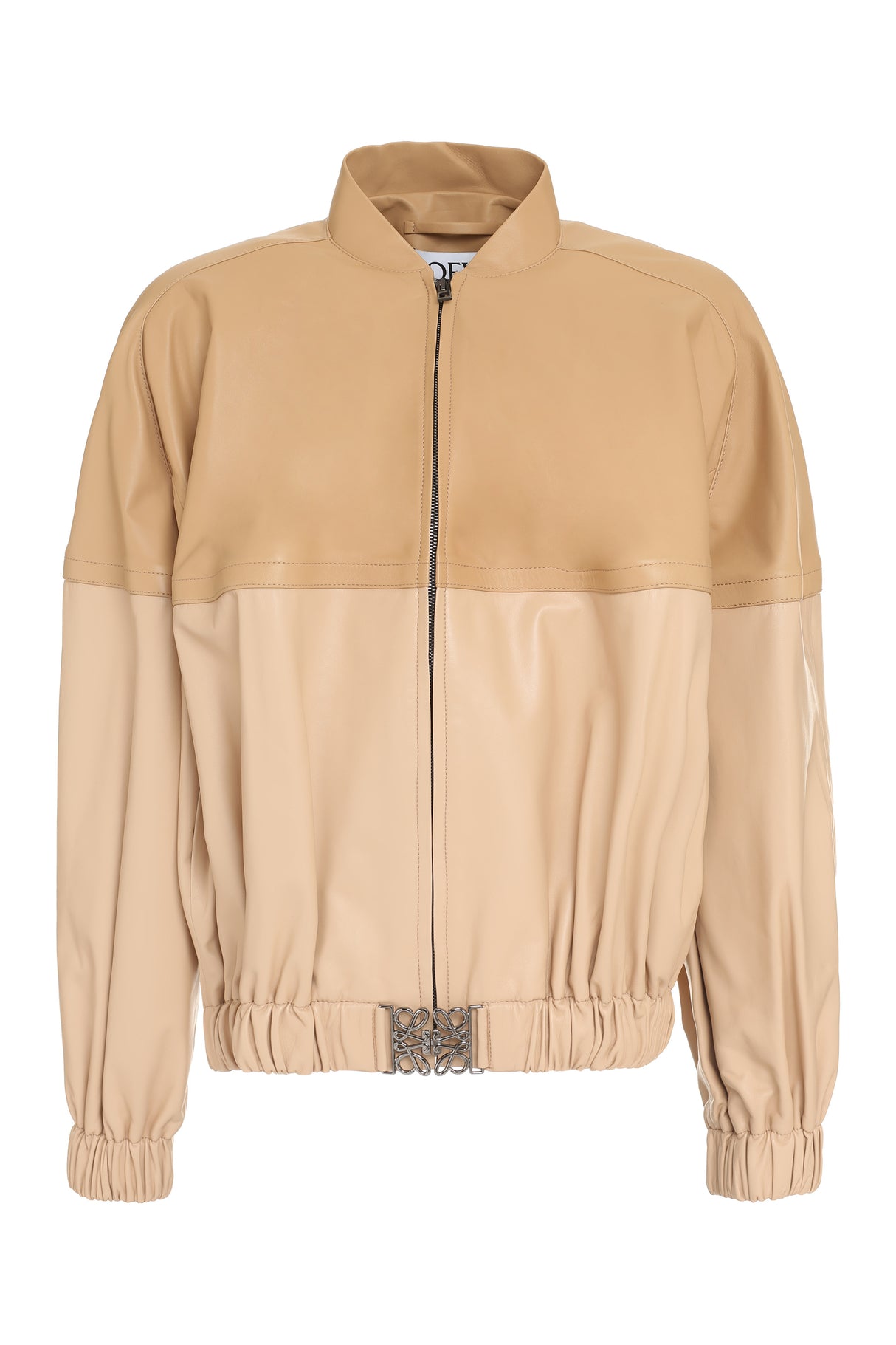 LOEWE Beige Lambskin Bomber Jacket for Women - SS22