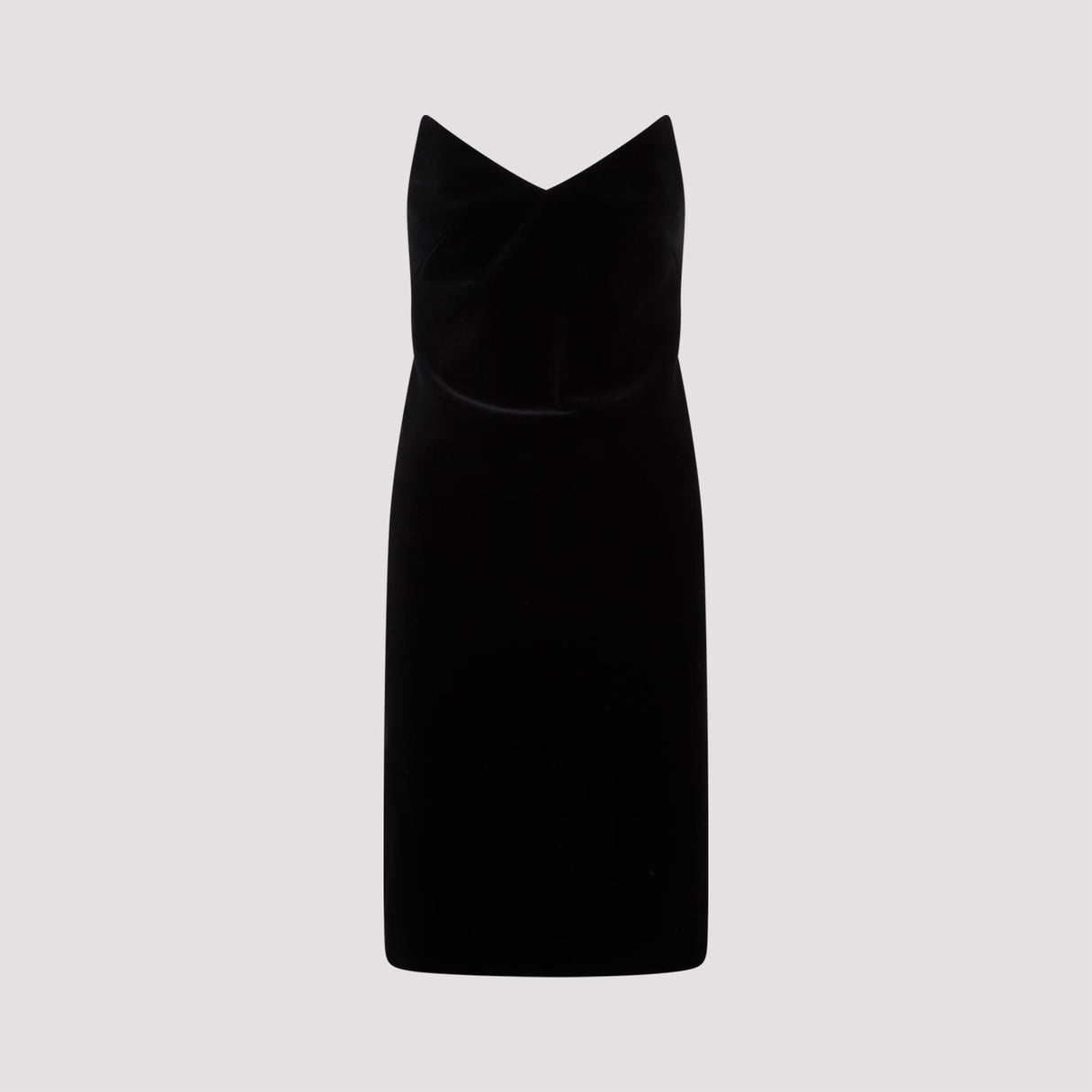 Sleek Black Bustier Midi Dress for Women