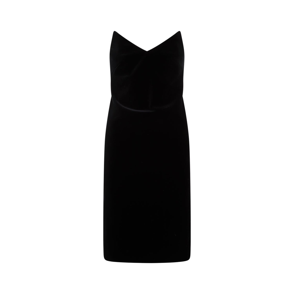 Sleek Black Bustier Midi Dress for Women