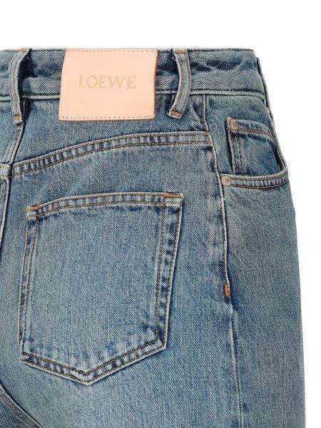 LOEWE Navy High-Waisted Denim Jeans for Women