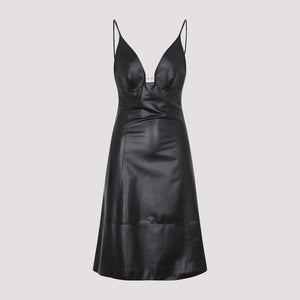 Sophisticated Black Leather Dress for Women