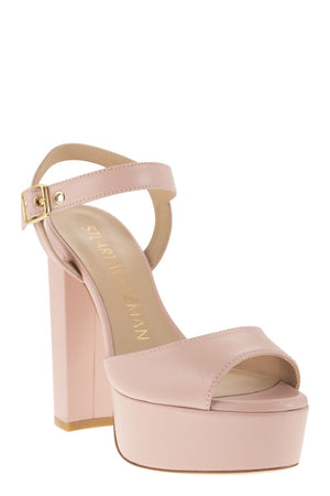 STUART WEITZMAN Retro and Romantic Leather Platform Sandals