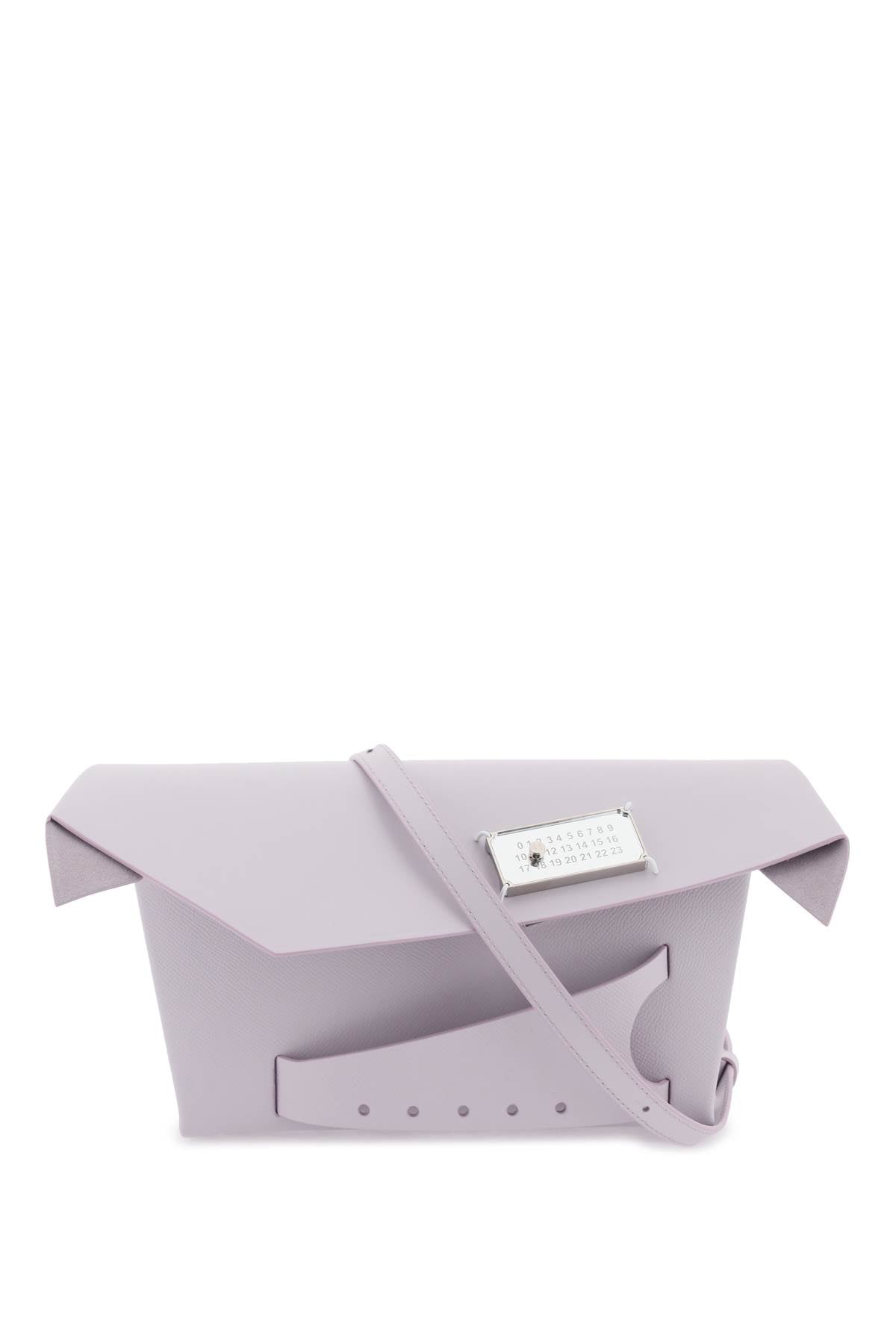 Asymmetric Leather Clutch - Purple