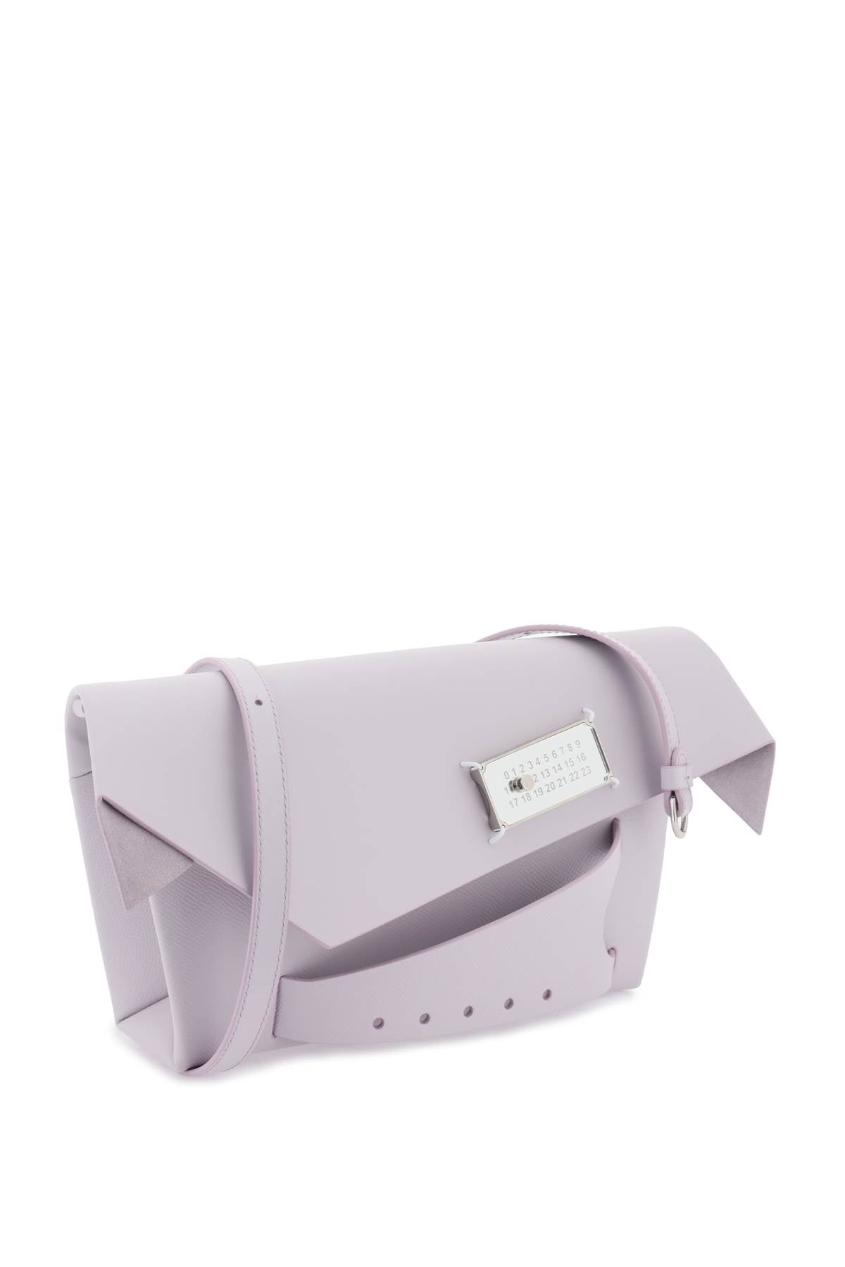 Asymmetric Leather Clutch - Purple