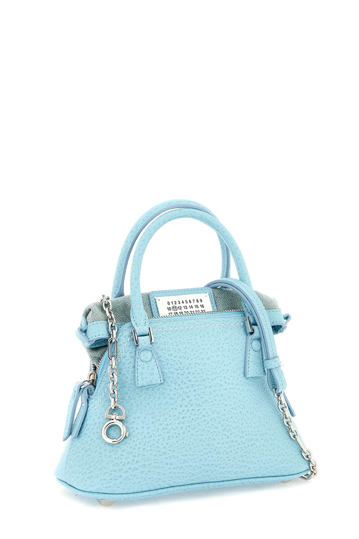 MAISON MARGIELA Structured Leather Handbag with Removable Chain Strap