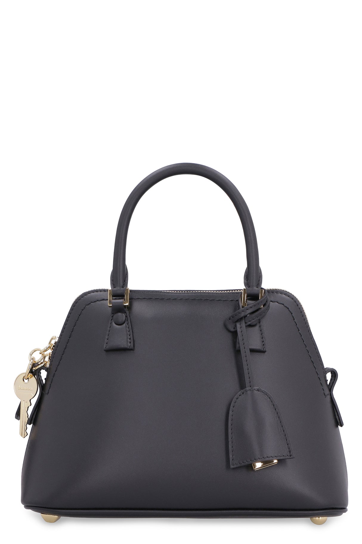 FW22 Mini 5AC Tote Handbag for Women in Black Calf Leather