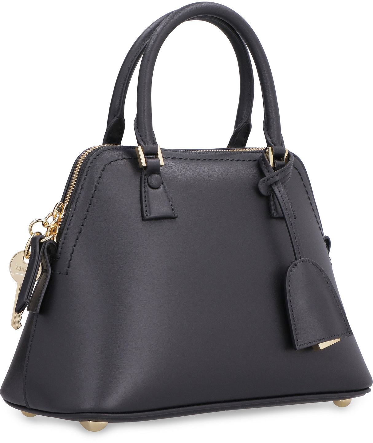 FW22 Mini 5AC Tote Handbag in Black Calf Leather