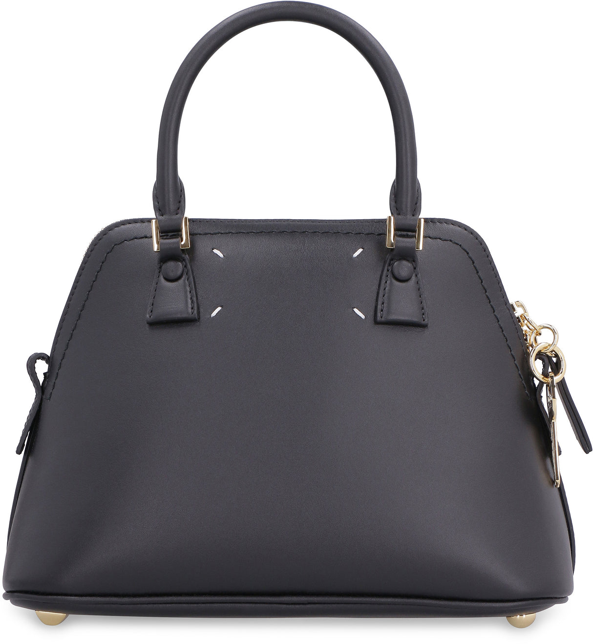 FW22 Mini 5AC Tote Handbag for Women in Black Calf Leather