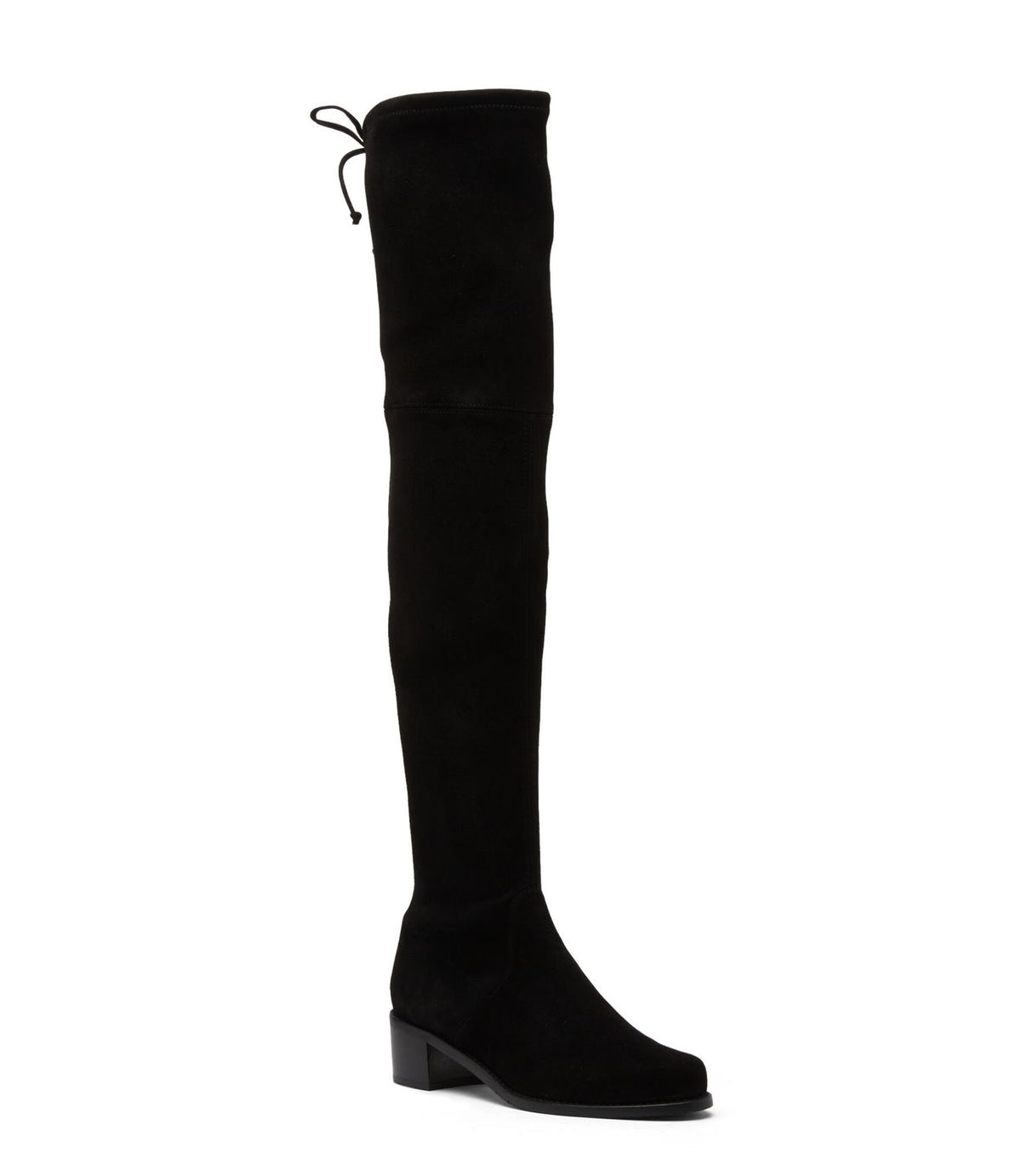 Black Suede Knee-High Boots for Women