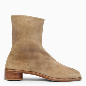 Beige Suede Tabi Boots for Men - SS24 Collection