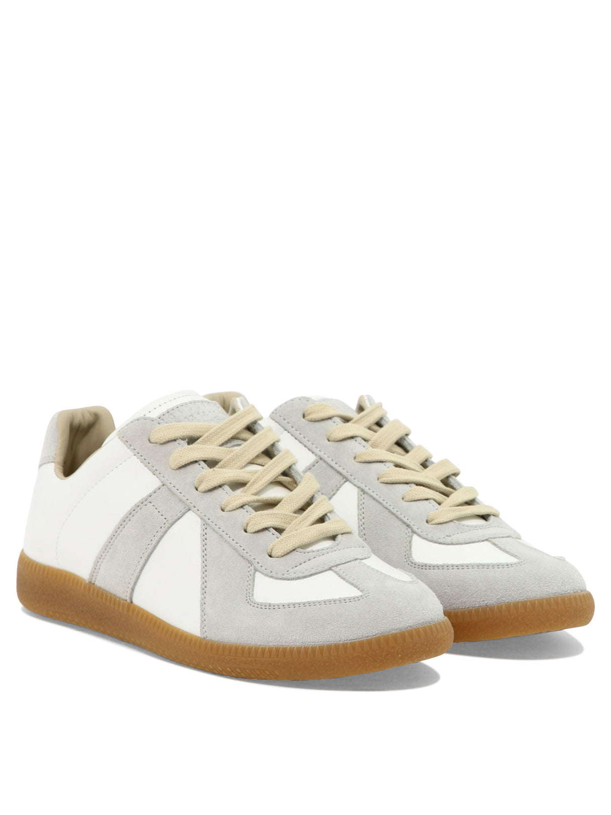 Women's White Leather Low-Top Sneakers for SS24 by Maison Margiela