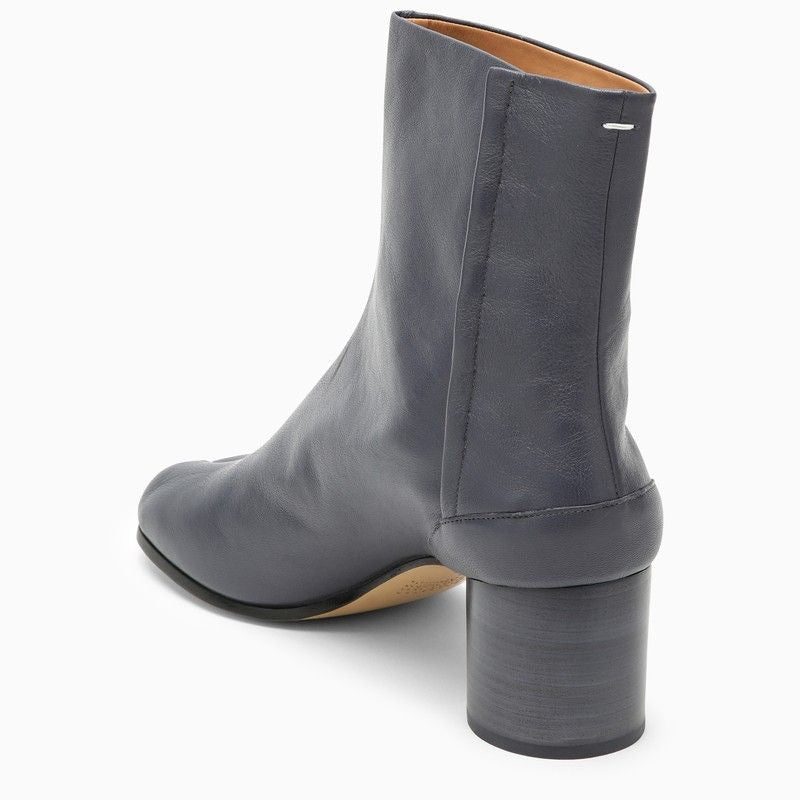 Black Leather Tabi Boots for Women