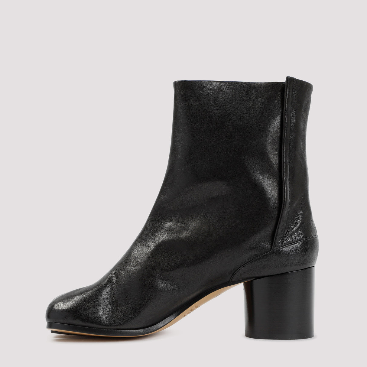 Black Leather Tabi Boots for Women