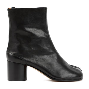 Black Leather Tabi Boots for Women